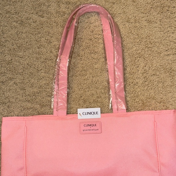 Clinique Pink Tote with Floral Design - Picture 8 of 11